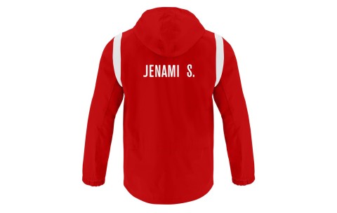 ISB - SARANSK FULL ZIP WINDBREAKER RED/WHT