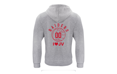 ISB - CLIQUE BASIC HOODY GREY MELANGE 2025 JV GIRLS VOLLEYBALL