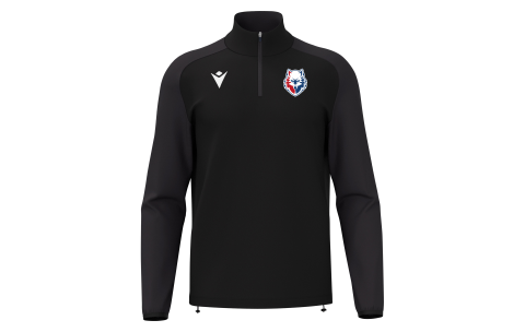 ISB - ISEN 1/4 ZIP TOP BLK/DGRY - VARSITY RUGBY TRAINING