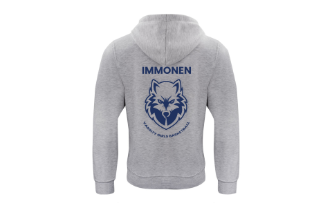 ISB - CLIQUE BASIC HOODY GREY MELANGE VARSITY GIRLS BASKETBALL TRAINING SUITE HOODIE