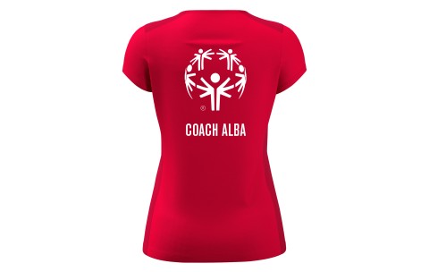 ISB - ZINC WOMAN SHIRT RED/DRED/WHT SS COACH