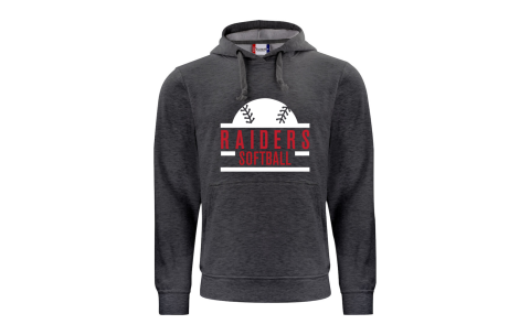 ISB - CLIQUE BASIC HOODY ANTRACIT MELANGE RAIDERS SOFTBALL